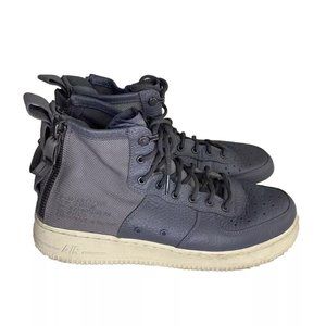 Nike SF Air Force 1 Mid GS Dark Grey/Light Bone AJ0424 002 Sz 7Y